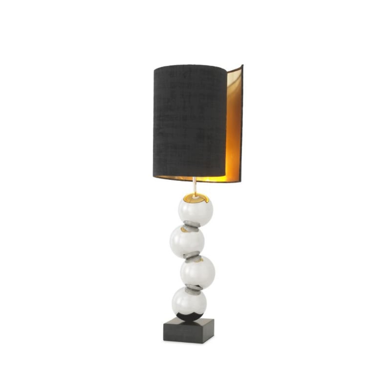 Table Lamp Aerion nickel with black shade Eichholtz — kuva 1