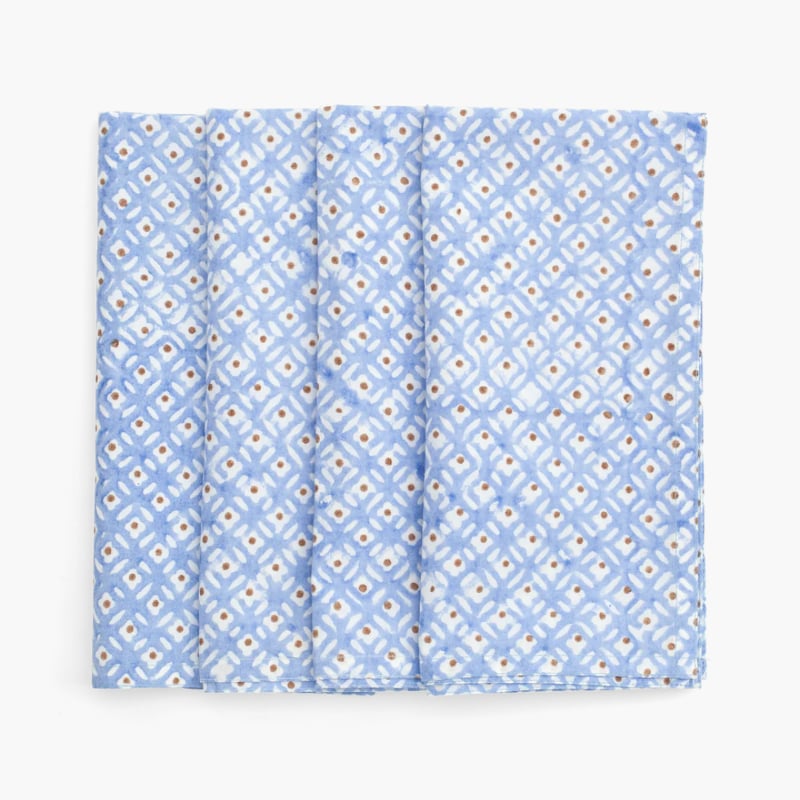 Dot Brown & Blue -lautasliinat 4 kpl 50x50cm, Chamois — kuva 1