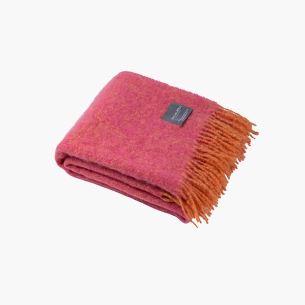 Mohair Blanket orange & pion Stacklebergs 