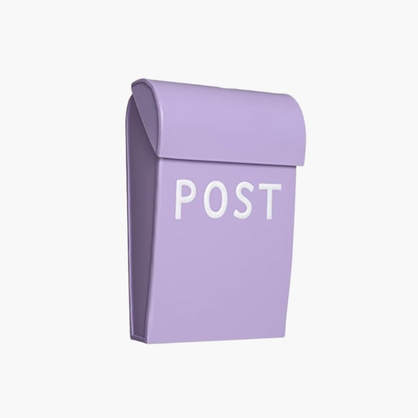 Postilaatikko mini lila Bruka Design