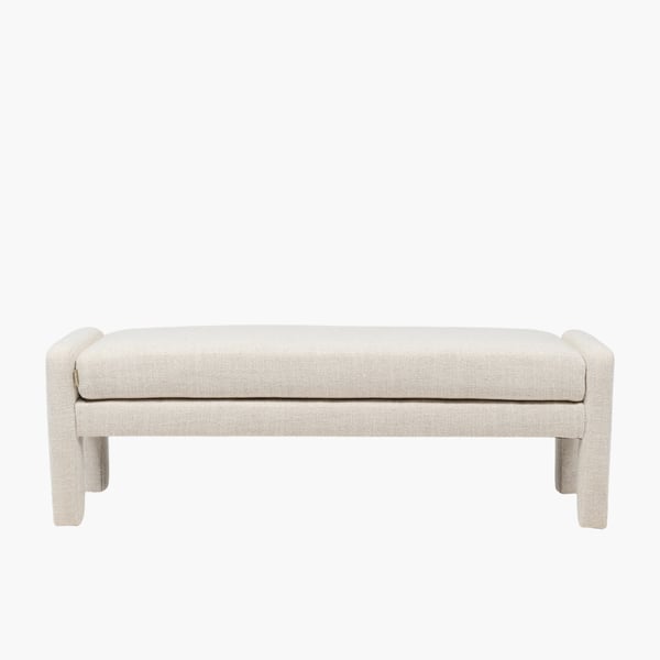 Avalon Bench antique white tweed Riviera Maison