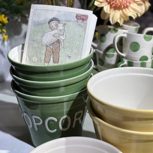 Vihreä Popcorn kulho, Bruka Design