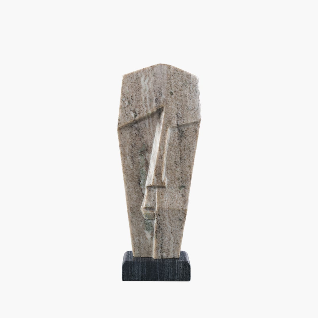 Hera Face Statue patsas beige marble Artwood  — kuva 1
