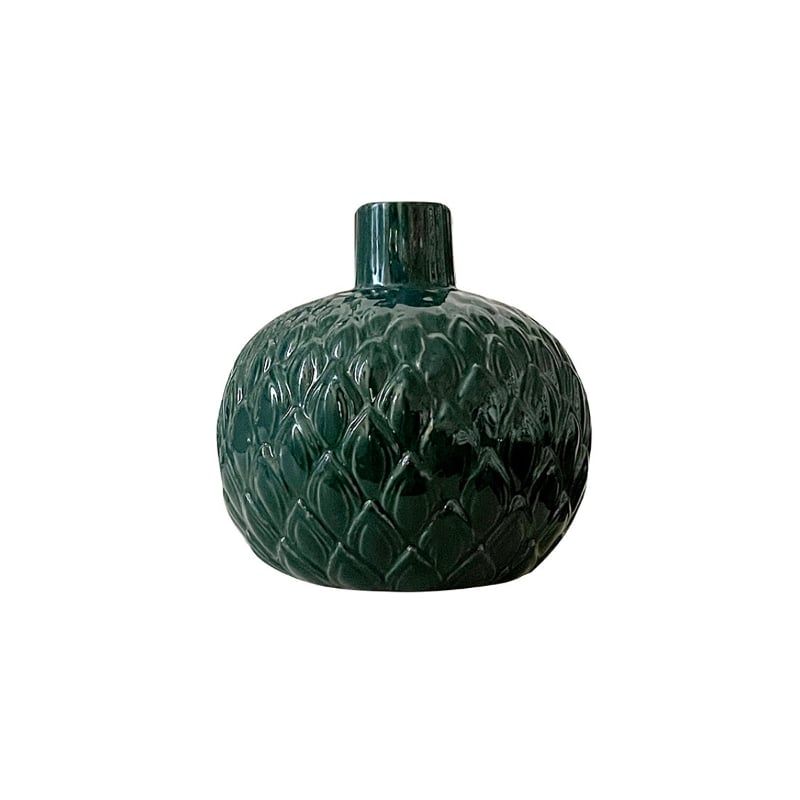Ceramic Vase dark green  — kuva 1