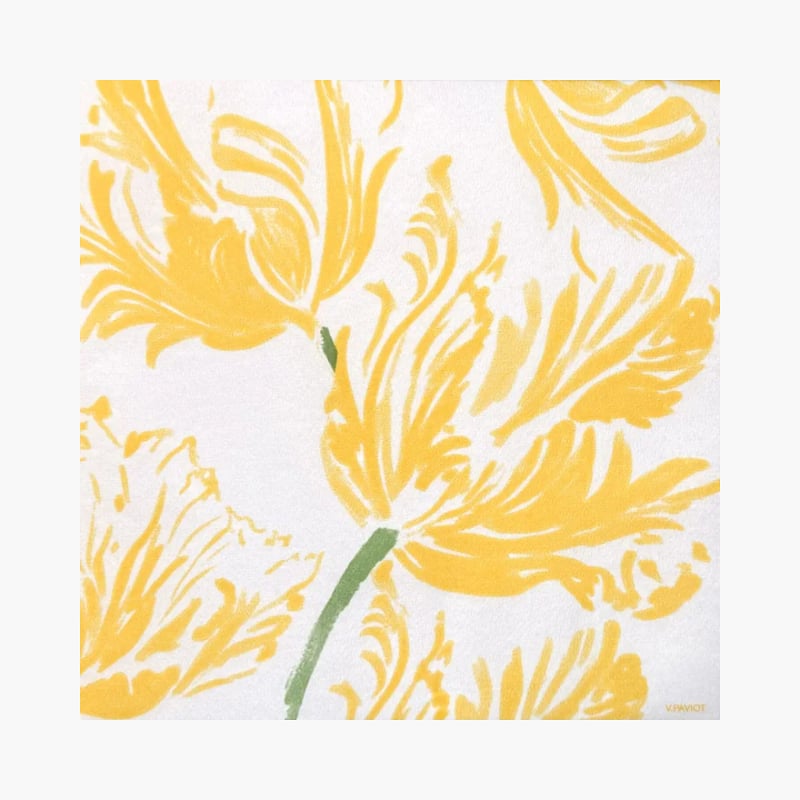 Lautasliina Tulipe Jaune 20 kpl, 40x40 cm, Françoise Paviot — kuva 1