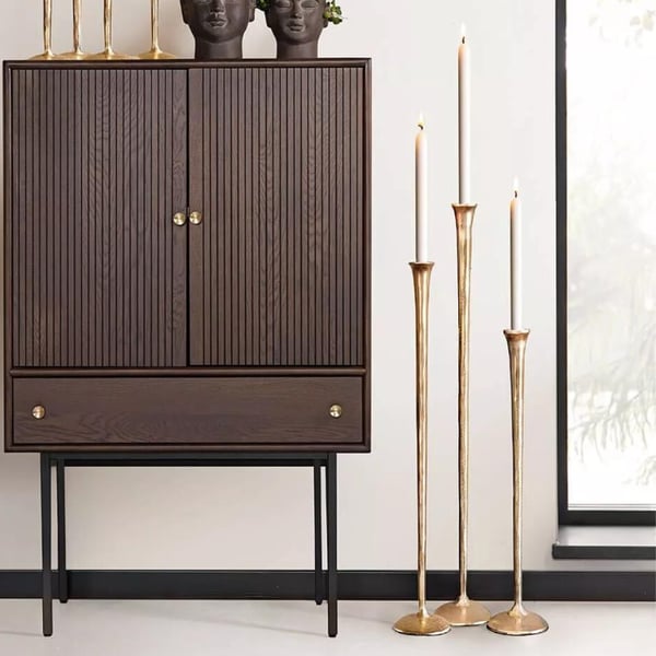 Z Collection Candle Holder Floor S gold Zelected 
