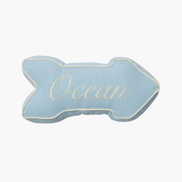 RM Beach Sign Box Pillow 