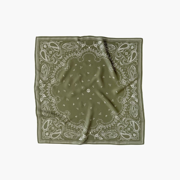 Paisley Scarf olive green 65 cm lescarf 