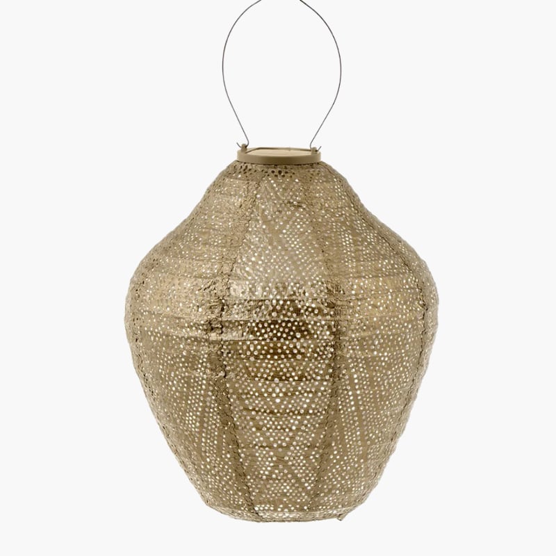 Kullansävyinen aurinkokennolyhty Ikat Jar 30Ø, Lumiz — kuva 1