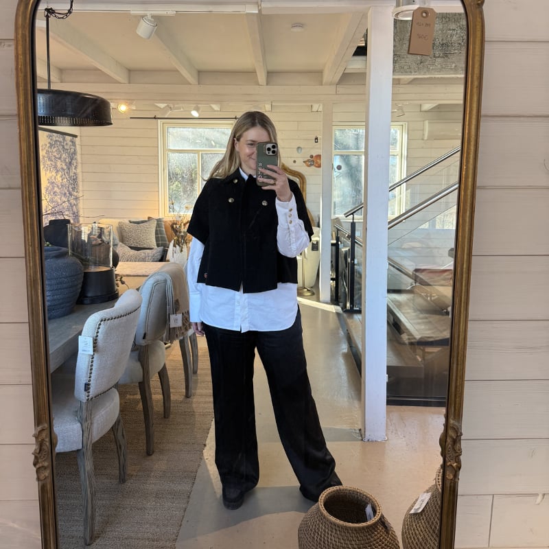 Wide Leg Satin Trousers black satiinihousut Original Story  — kuva 3