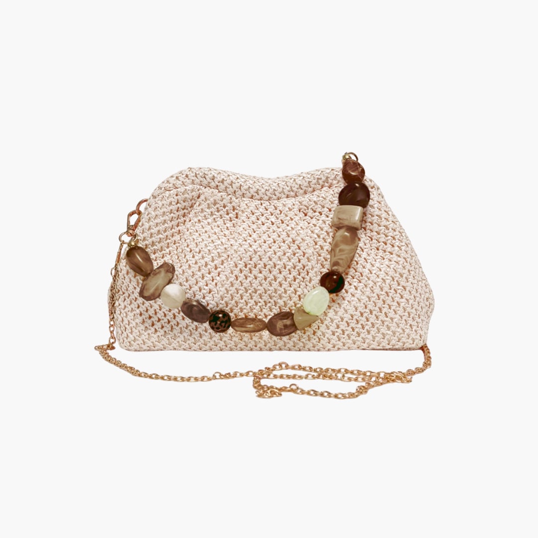 Loelle Bead -laukku cream Bow19 
