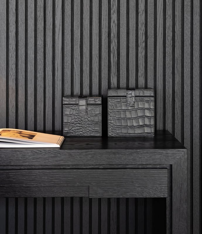 Marcello Box M black croco Artwood  — kuva 3
